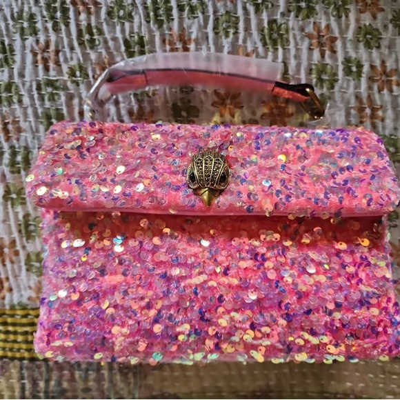 Kurt Geiger Pink Sequin Clutch